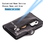 Новинка 2020, алюминиевая коробка для кредитных карт Slymaoyi, RFID, выдвижной чехол для карт, Магнитный кошелек для монет из углеродного волокна
