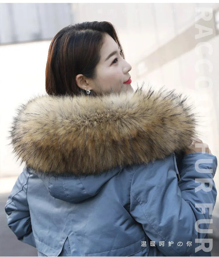 Новинка 2020 женский зимний шарф из искусственного меха енота разноцветные