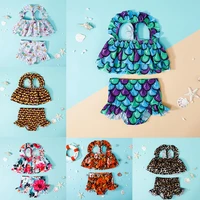 baby girl swimwear cute baby bikini sets infant print girls swimsuit toddler kids summer beachwear two pieces bathing suit