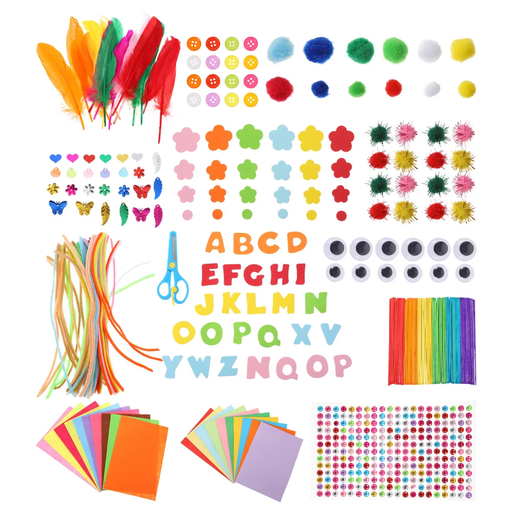 

1 Set DIY Art Craft Supplies Kids Handicraft Material Set DIY Kit