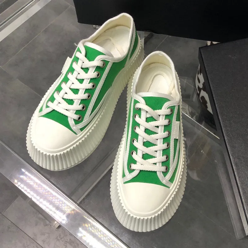 

Туфли женские в стиле ретро на толстой подошве, роскошные брендовые дизайнерские холщовые туфли с низким вырезом, классические искусственн...