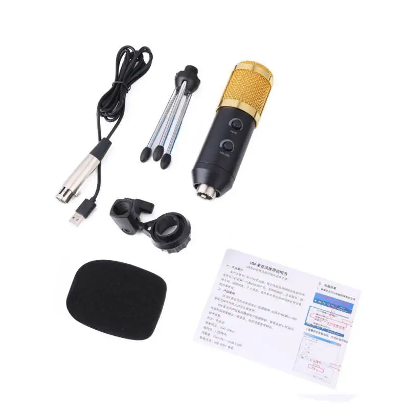 USB конденсаторный микрофон профессиональный проводной для компьютерной студии