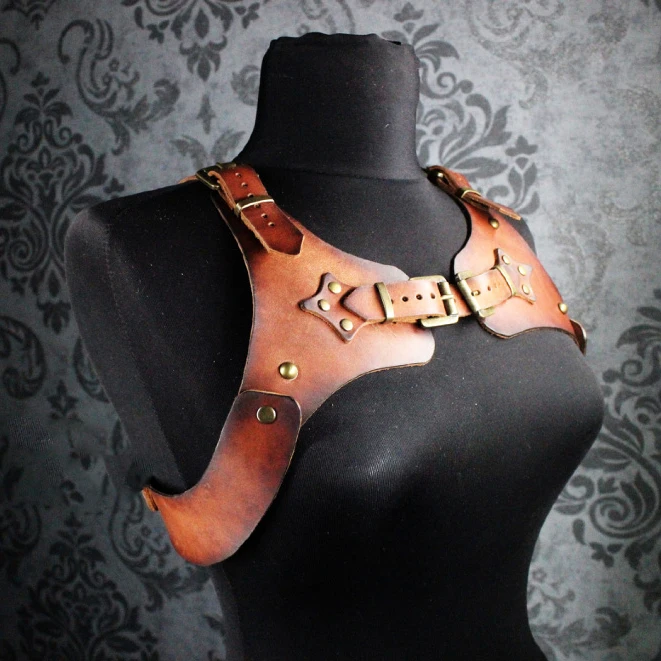 Сумка из материала сделай сам в стиле стимпанк нагрудный ремень для конного