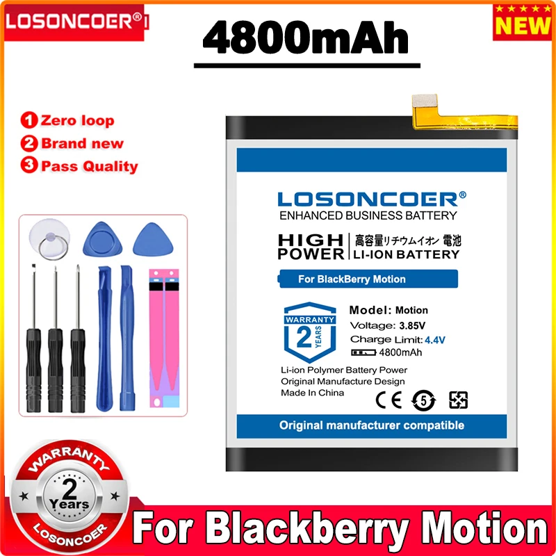 

LOSONCOER 4800mAh Battery For BlackBerry Motion