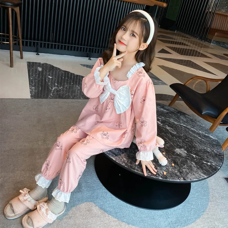 

Пижамный комплект для мамы и дочки, из хлопка и вискозы