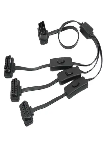 Умный диагностический сканер Obd 2 разветвитель удлинитель 1-3 с тремя портами для открытых выключателей и кабелей мама