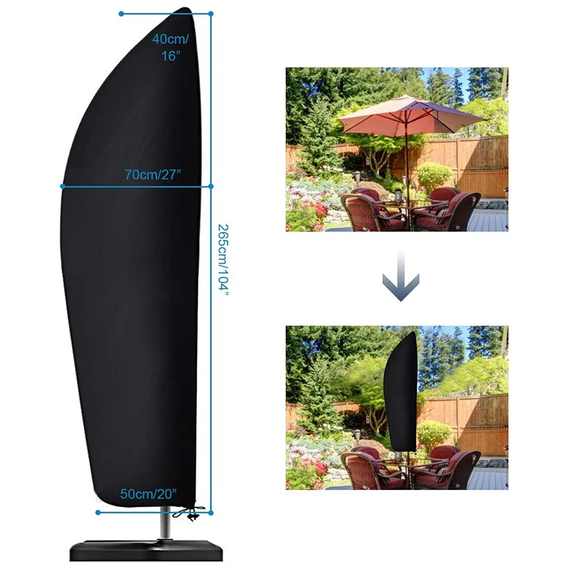 Чехол для зонта водонепроницаемый ветрозащитный анти-УФ сверхпрочный 210D ткань