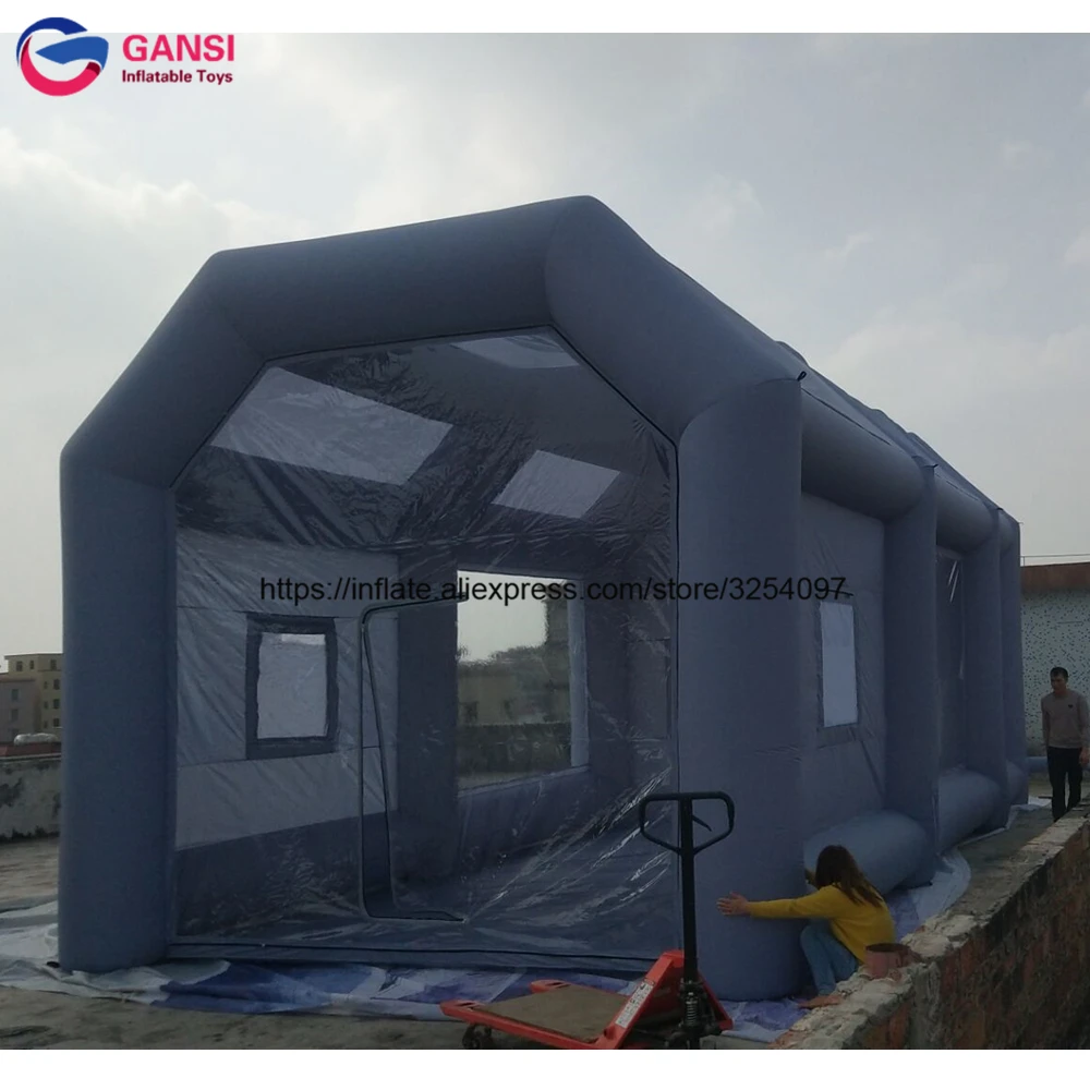 Для поддержания автомобиля надувная палатка для покраски в гараже грузовик