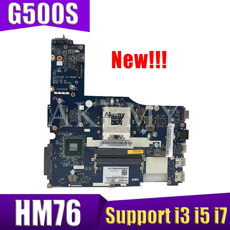 Original New G500s Motherboard For Lenovo VILG1/G2 LA 9902P ( HM76 Support Pentium I3 I5 I7 cpu )|Материнские платы для