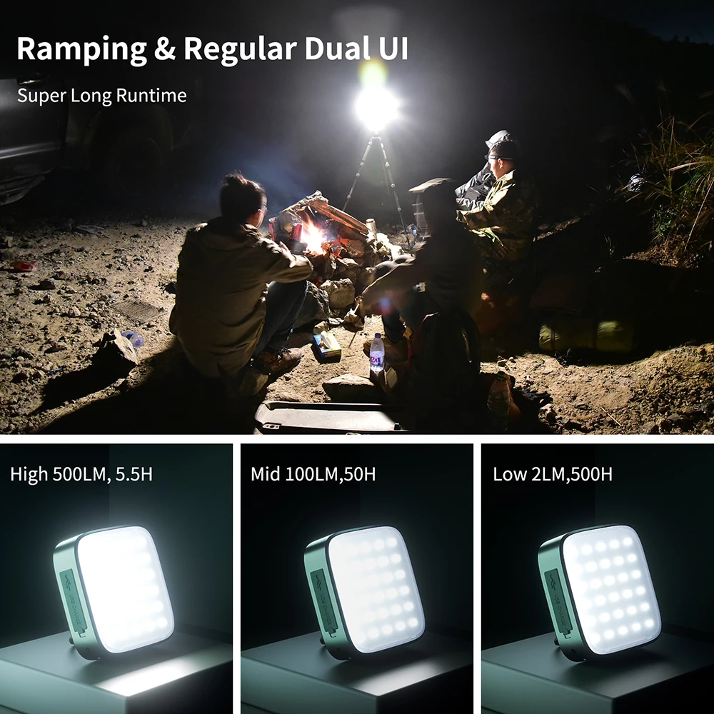 Günstig WUBEN F5 Camping Licht Power Bank Taschenlampe 500 Lumen Mehrere Farbe Temperatur Künstliche Licht Für Camping