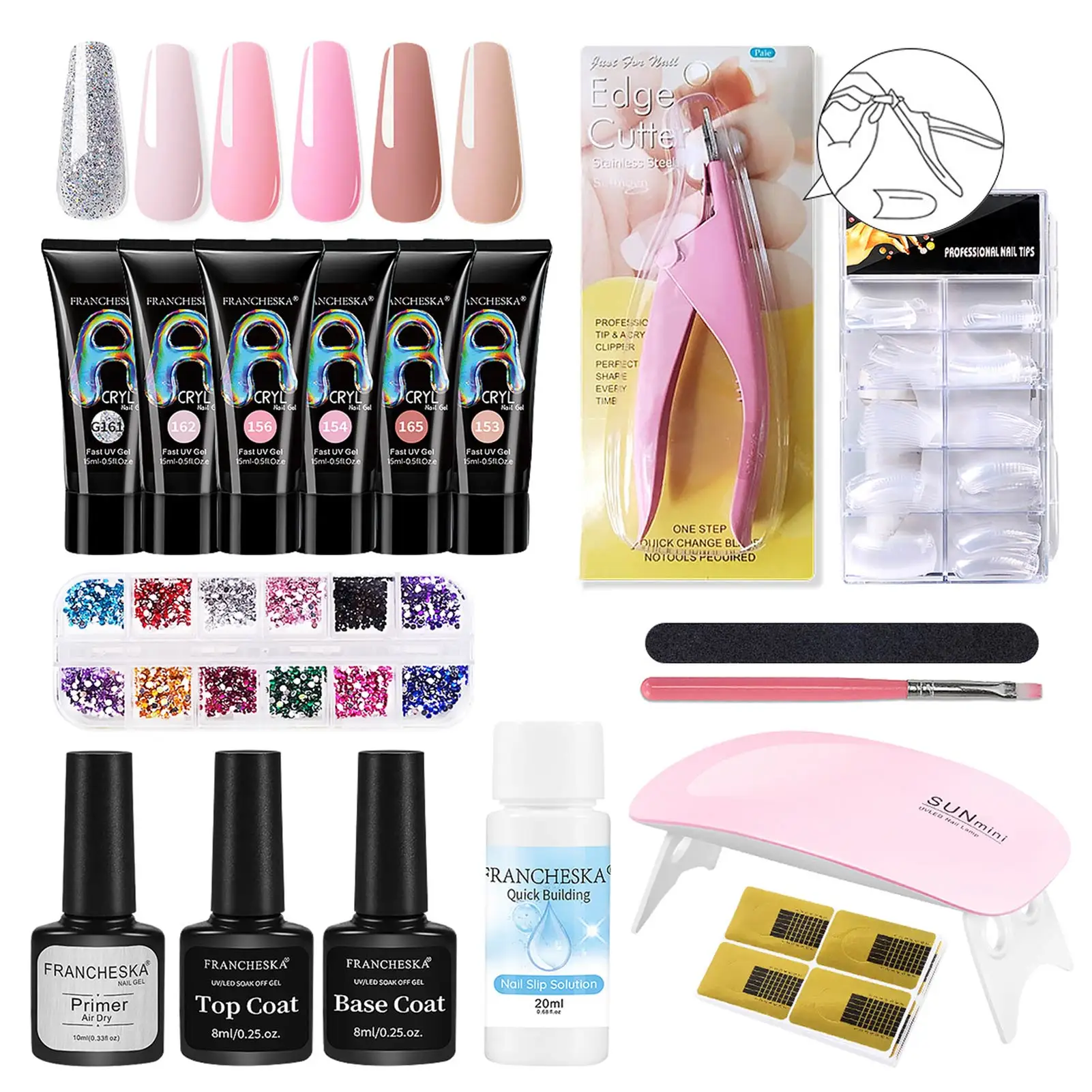 

Manicure Set Nail Gel Kit Led Nail Lamp Nail Extension Kit UV Varnishes Hybrid For Nail Extension Acrylic Gel Polish Nail Art