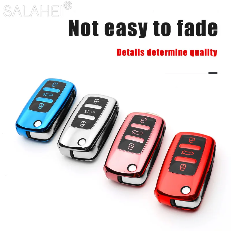 

Soft TPU Car Remote Key Case Cover For VW Volkwagen Polo Bora Tiguan Passat Golf 6 Lavida Scirocco Auto Key Protect Shell Holder