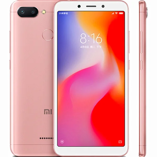Rose Gold Xiaomi Redmi 6 с глобальной ПЗУ, 3 ГБ ОЗУ, 32 Гб ПЗУ, смартфон Helio P22, Восьмиядерный процессор, 12 Мп+ 5 МП, две камеры, 5,45 дюйма, аккумулятор 3000 мАч - Цвет: Rose Gold
