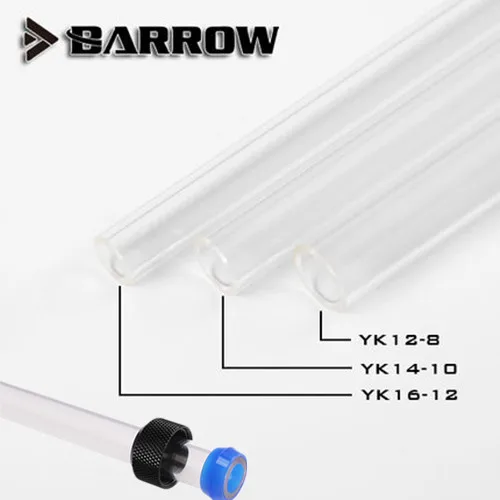 Barrow 500 мм акриловые жесткие трубки прозрачные/белые высококачественные 8*12 мм/10*14