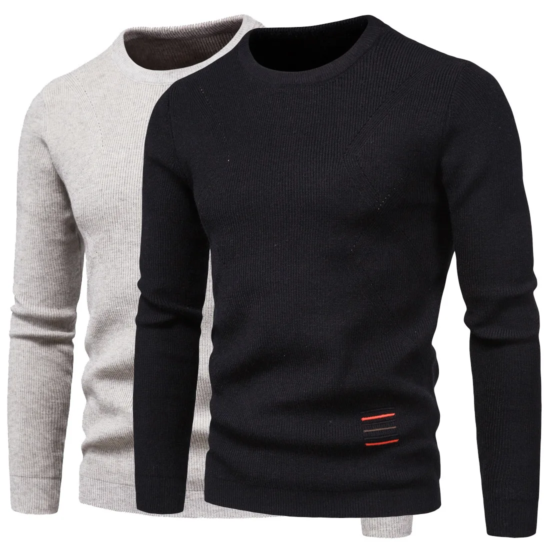 New Fashion Brand Knit High End Designer Winter Wool Pullover Black Sweater For Man Cool Autum Casual Jumper Mens Clothing