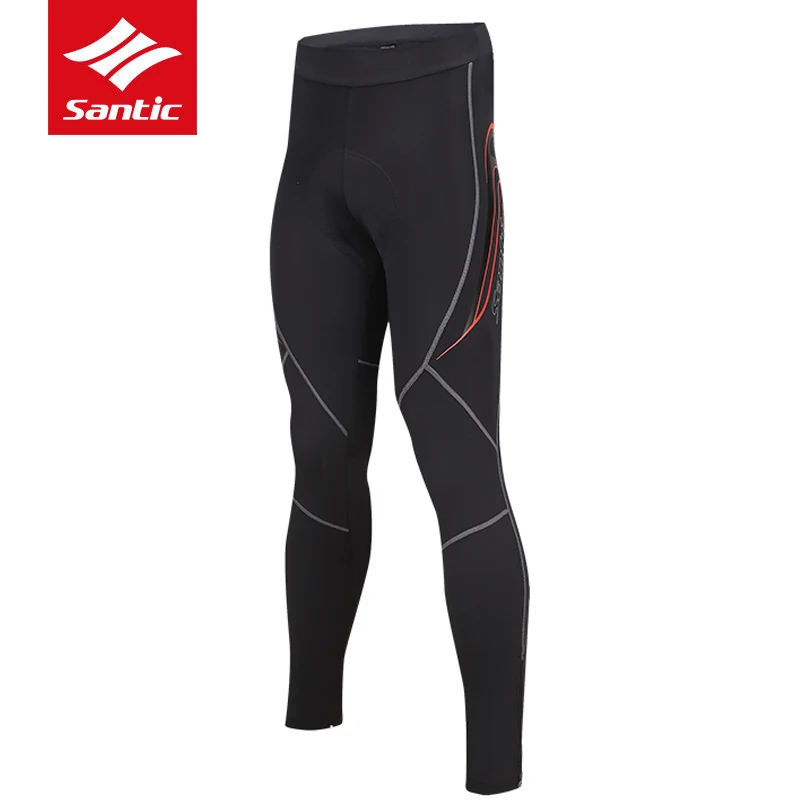 Велосипедные штаны Santic мужские зимние теплые флисовые ветрозащитные