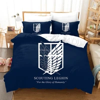 anime attack on titan 3d print comforter bedding set kids adult duvet cover set bed home gift bed linen queen king double size