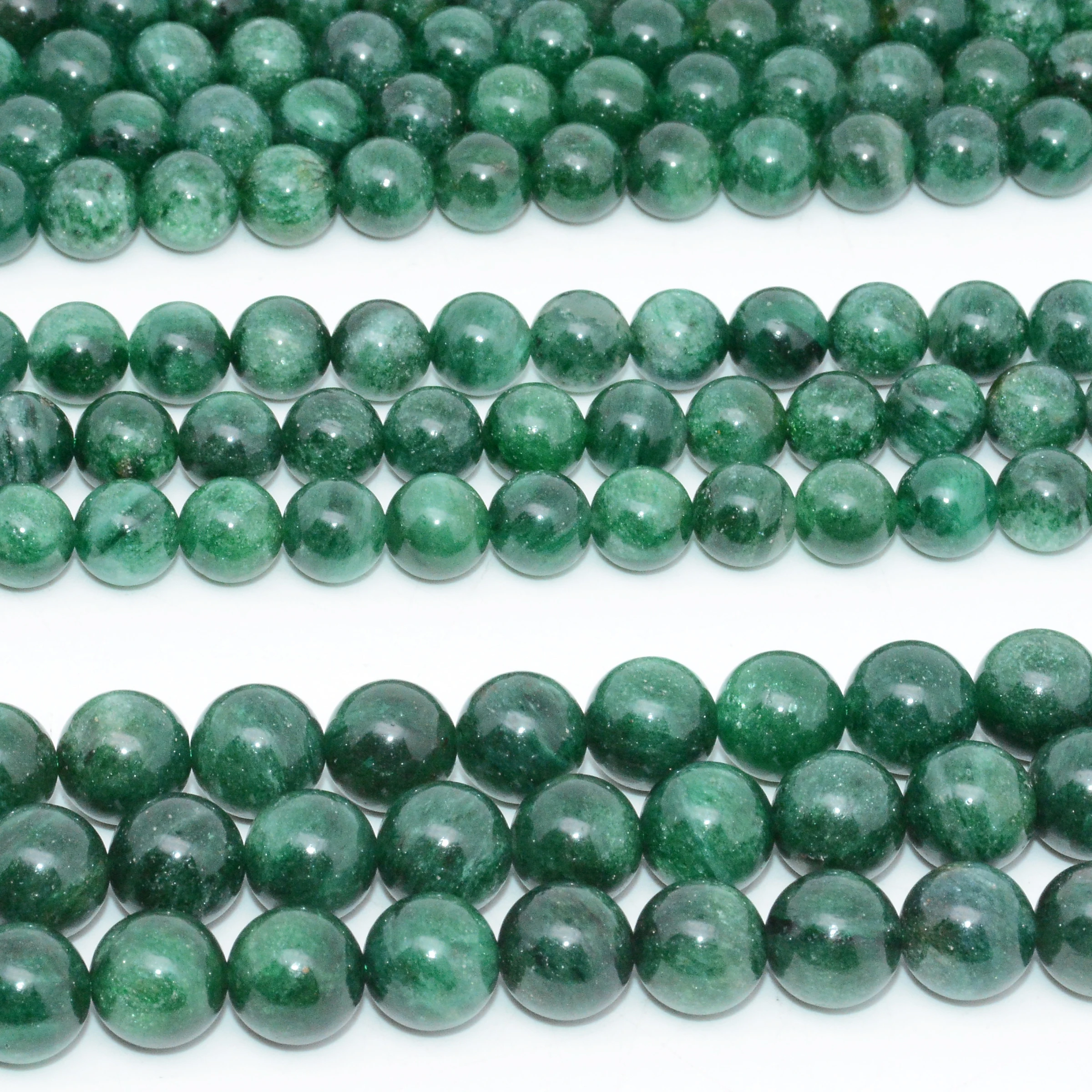 Natural Fuchsite / Chrome Mica Green Muscovite Loose Round Beads 6mm 8mm 10mm |