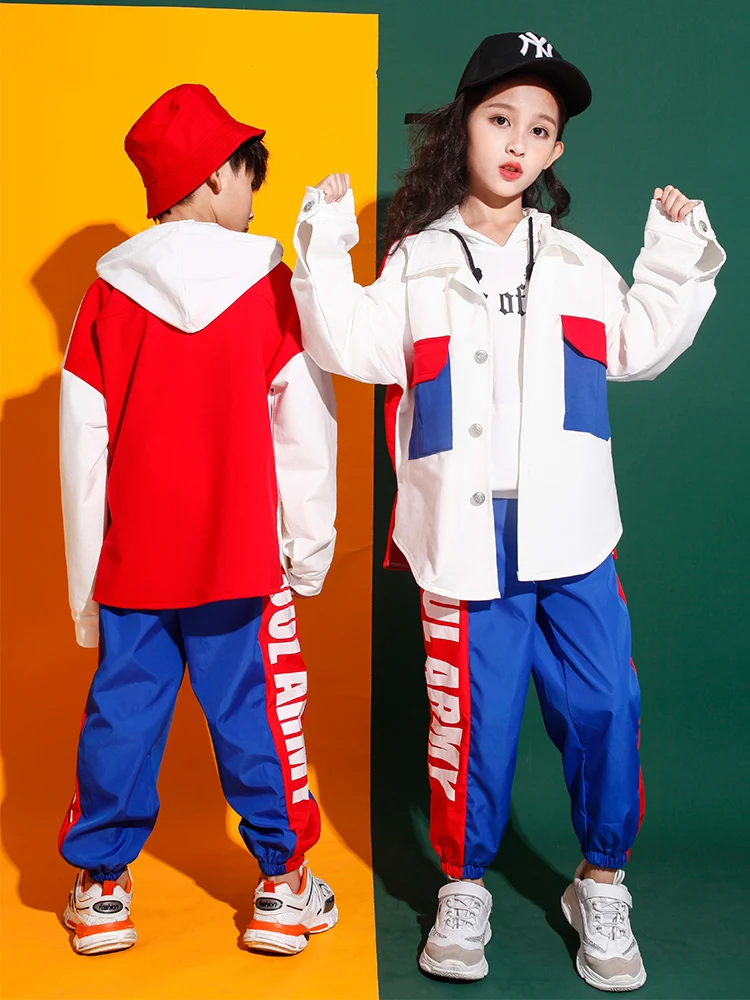 Детская одежда для карнавала в стиле хип хоп джинсовая куртка штаны бега