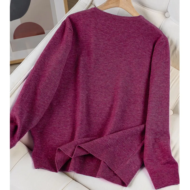 

Sweater Women O-neck Knitted Pullovers Top Autumn Winter Warm Long Sleeve Elegant Female Jumper Pull Femme