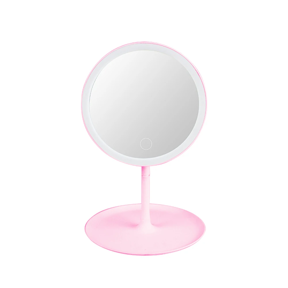

Makeup Mirror With LED Light Touch Screen Natural White Daylight Vanity Mirror Flexible Detachable Storage Cosmetics Mirror