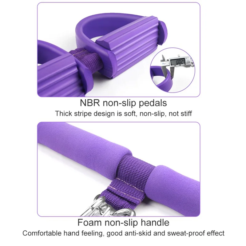 Fitness Gym Resistance Bands Latex Pedal Exerciser-Up Pull Rope Elastic Yoga Equipment Pilates Workout | Спорт и развлечения