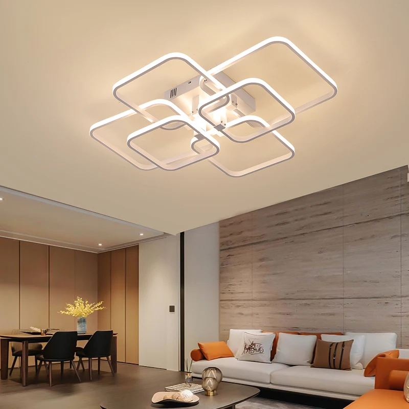 APP Modern led Chandelier for living room bedroom study room 90-260V led indoor chandelier fixtures