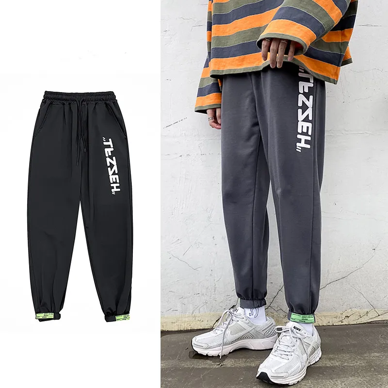 

Casual Men cargo pants Fashion Streetwear Loose Elastic Waist Men Clothing Trousers Hip Hop Jogging Harajuku Sweatpants Male