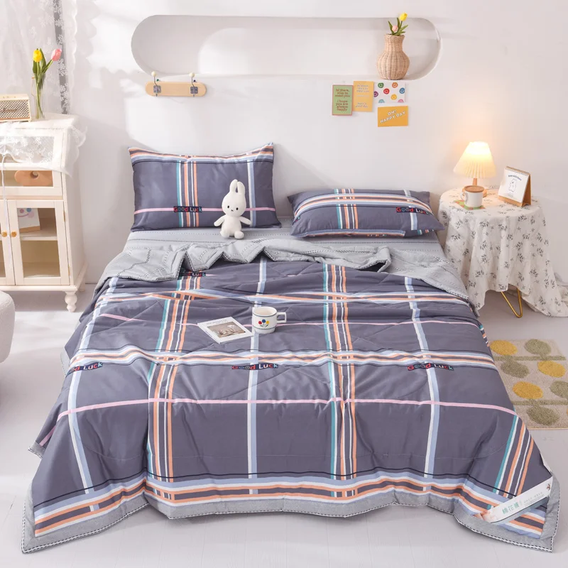 Bedding Summer Quilted Blanket Thin Comforter Bedspread for Double Bed Air Condition Quilt for Student Car Kids Adult Bed Cover