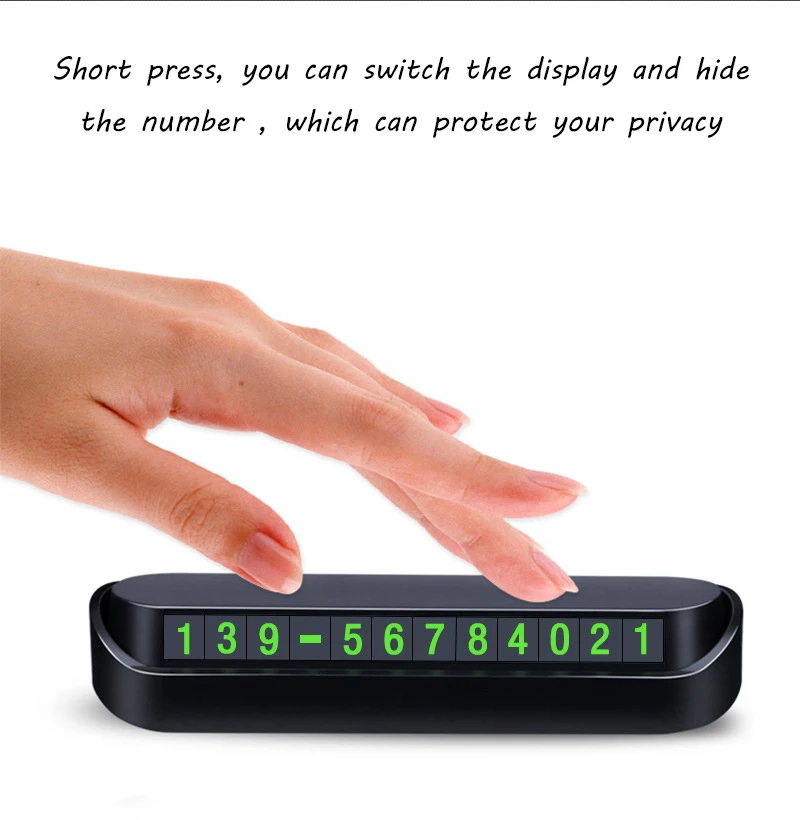 

Car Temporary Parking Card Telephone Number Car Park Stop Accessories Car-styling 13x2.5cm Phone Number Card Plate