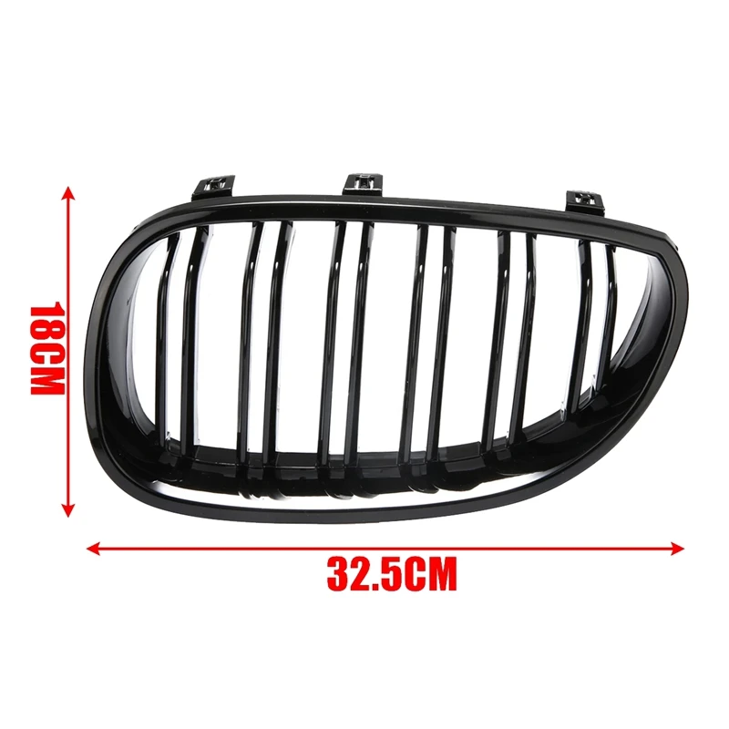 

Gloss Black Car Front Kidney Grille Grill for BMW 5 Series E60 E61 M5 520I 535I 550I 2003-2010 Sedan