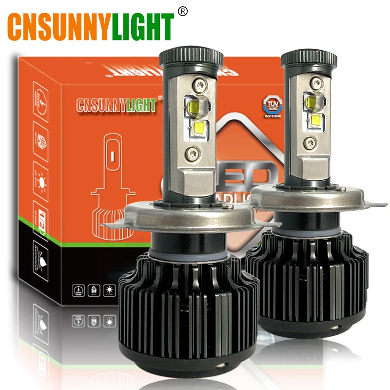Тип СВЕТОДИОДА направленного света CNSUNNYLIGHT-H4 Hi/короче спереди и длиннее сзади) H7 светодиодный H11 9005 9006 комплект фар автомобиля 80 Вт 8000lm 6000K белый автомобиль LED фары, светодиодные фары, автомобильные фары 12V 24V