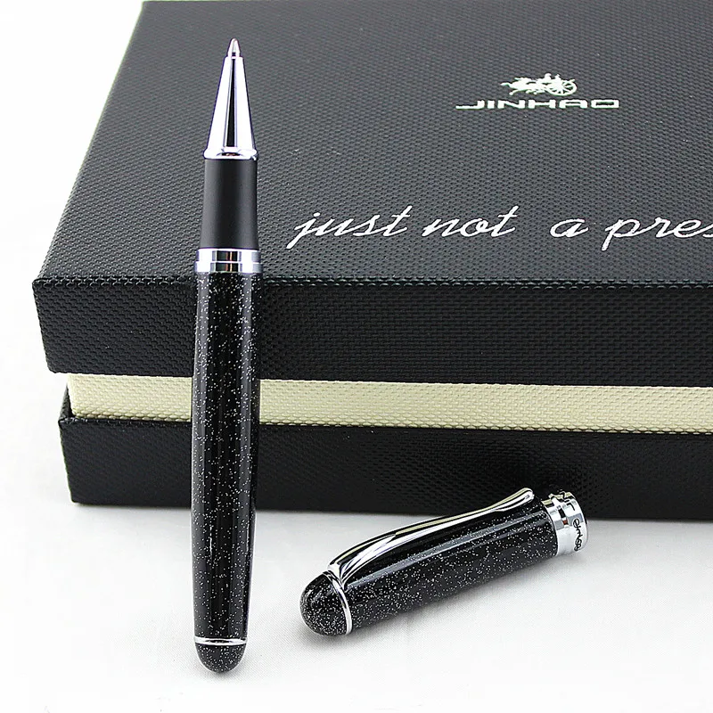 Jinhao 750 Черная Ручка-роллер с шероховатой поверхностью, 10 цветов, высокое качество, роскошные канцелярские принадлежности для офиса и школы