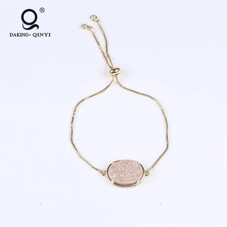 

Новый дизайн женские Брендовое ювелирное изделие, на заказ, серебро, золото, хрусталь цепочка Шарм раздвижные шнур браслет