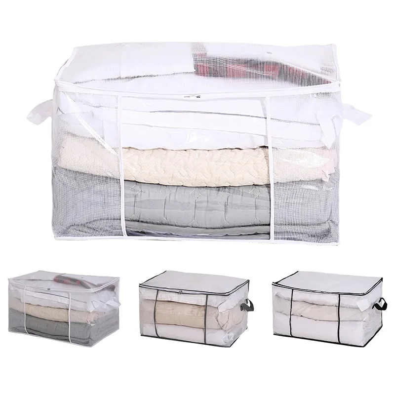 

New Foldable Storage Box Portable Clothes Organizer Tidy Suitcase Home Storage Box Quilt Storage Container Bag