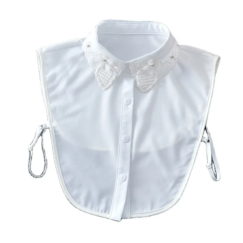 Linbaiway женские рубашки с цветочной вышивкой ложный воротник повседневная женская