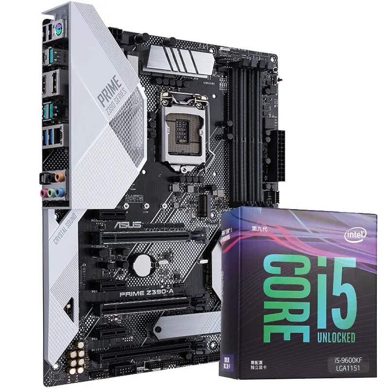 

ASUS PRIME Z390-A LGA 1151 Motherboard Cpu Combo +Intel Core I5 9600KF CPU Processor with original box in Stock