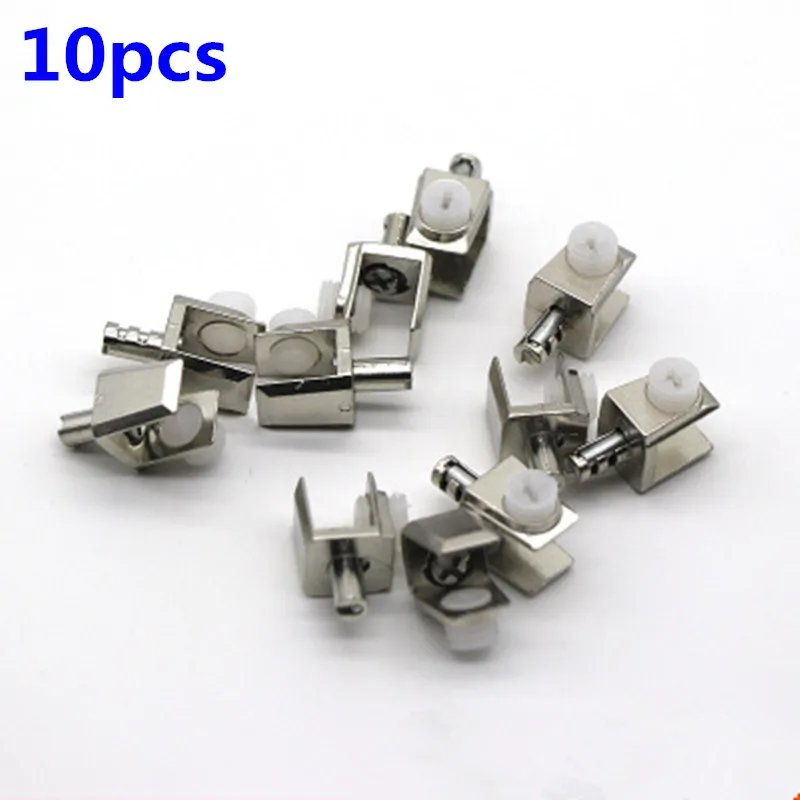 

10 PCS Zinc Alloy Square Glass Bracket Support Expansion Bolts Clip Holder Glass Shelf Screw Hardware Accessories