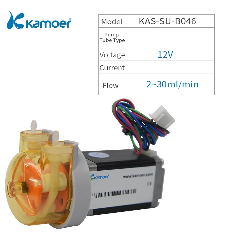 KAS-SU-B046 Kamoer марки KAS 12/24V мини перистальтический насос с шаговый двигатель и силиконовая трубка/BPT трубки - Напряжение: KAS-SU-B046