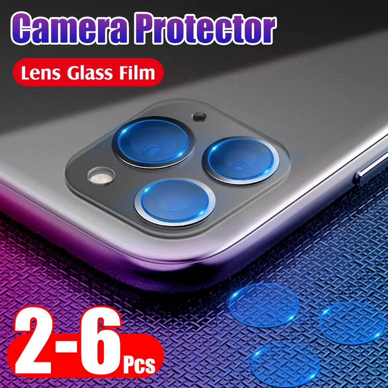 2 4 6 шт. Защитная стеклянная пленка для камеры IPhone 11 Pro XR X XS Max 8 7 6s Plus Защита