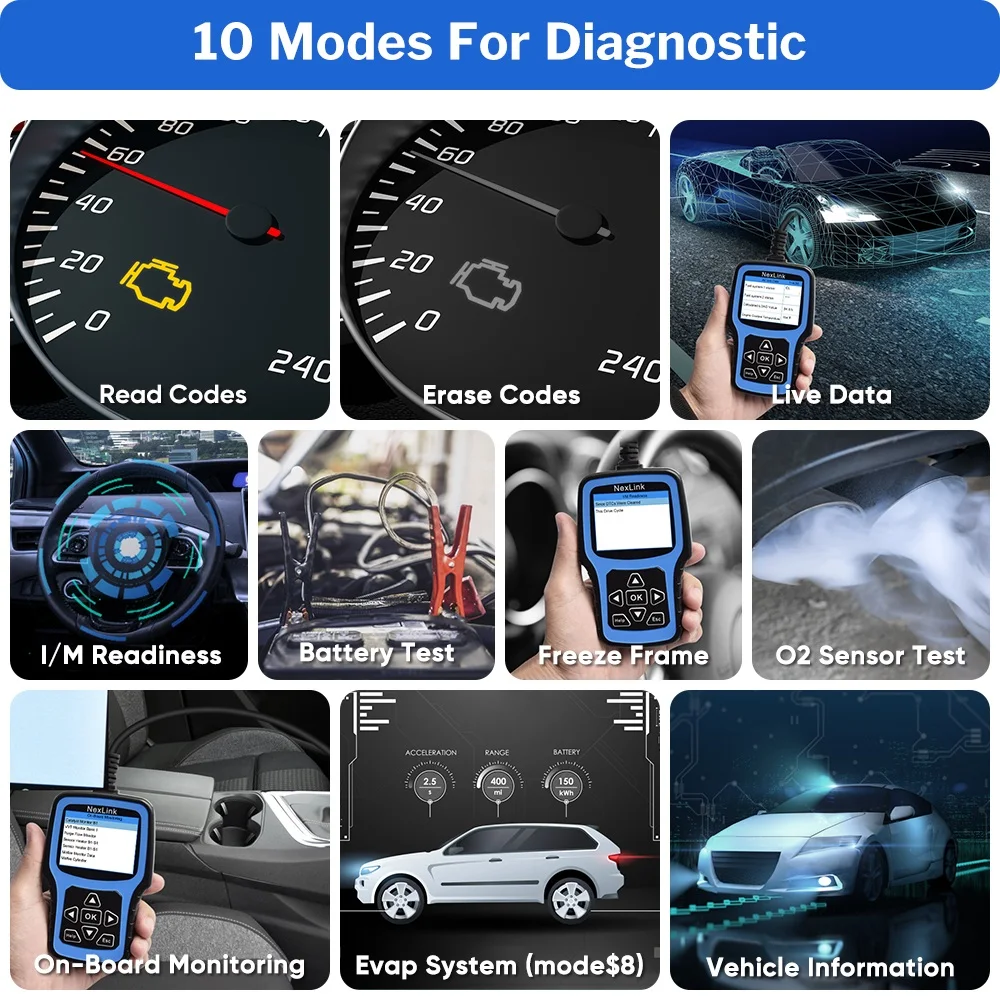 Deelife OBD2 Авто диагностический сканер OBD 2 сканирующий инструмент ODB2 диагностики
