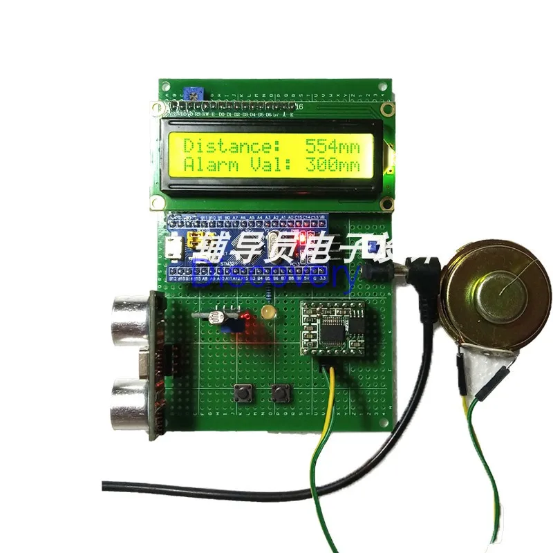 구매 STM32 단일 칩 마이크로 컴퓨터 초음파 범위, 음성 방송 반전 레이더, 블라인드 네비게이션 디자인 기반 맞춤형