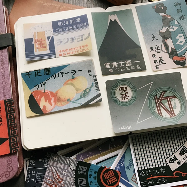 16 шт./компл. Ретро Винтажные японские плакаты Ukiyo наклейки сделай сам Скрапбукинг