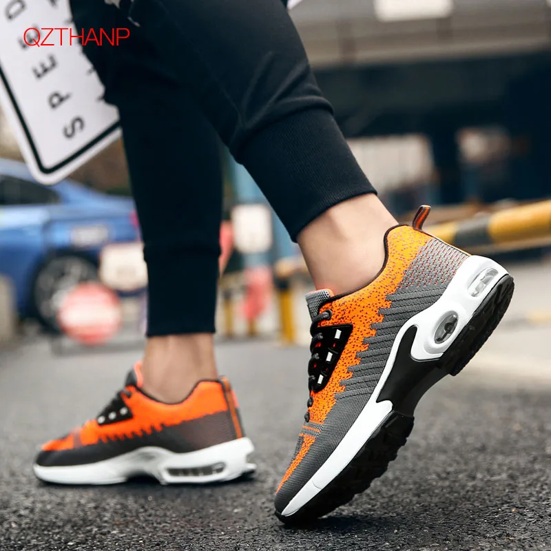 

Unisex Sneakers Women Flats Shoes Spring Women Lace-up Comfortable Shoes Air Sole Flying Woven Mesh Breathable Zapatos Hombre