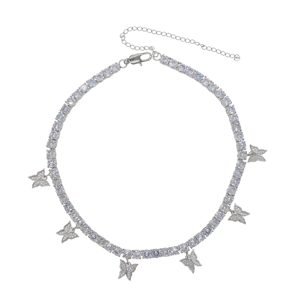 Белый зеленый красный красочный Багет cz падение теннис ожерелье iced out bling чокер для женщин Девушка Роскошные ювелирные изделия