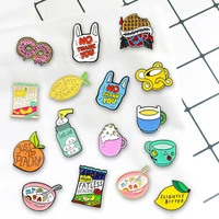 cute cartoon daily necessities series trendy creative oil drop brooch pin denim bag gift for friends men women fashion jewelry