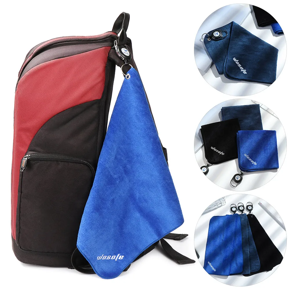 Полотенце из микрофибры для гольфа с многофункциональный крючок хлопок очищает