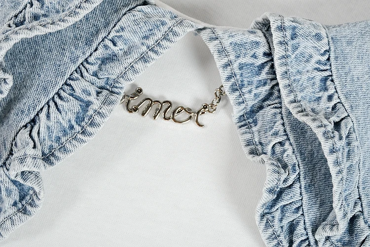 

SuperAen Peter Pan Collar Plus Size Solid T-shirt 2021 Summer New Tops