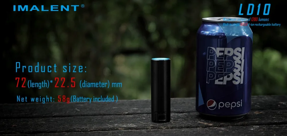IMALENT фонарик LD10 большого размера с магнитной usb-зарядкой, oled-дисплеем, XPL, HI max, 1200 люмен, фонарь с лучом 247 м