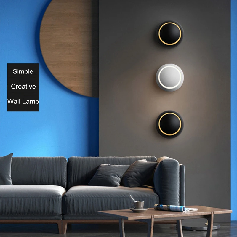 Современная светодиодная настенная лампа в форме полумесяца вращающийся на 360